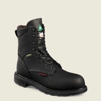 Black Men's Red Wing SuperSole 2.0 8-inch Insulated, Waterproof CSA Safety Toe Boots | IE58471SB