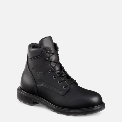 Black Men's Red Wing Supersole® 2.0 6-inch Work Boots | IE75180CM