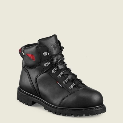 Black Men's Red Wing TruWelt 6-inch Waterproof Safety Toe Boot Work Boots | IE80594QT