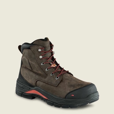 Brown / Black Men's Red Wing King Toe ADC 6-inch Insulated, Waterproof CSA Safety Toe Boots | IE18947ZH