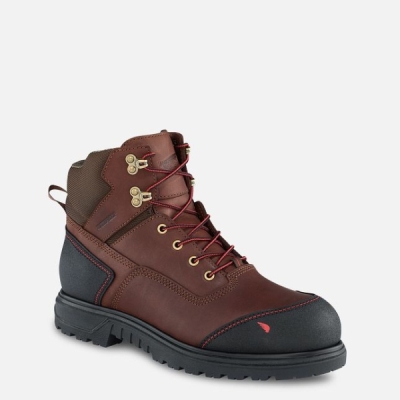 Brown Men's Red Wing Brnr XP 6-inch Waterproof Work Boots | IE23409IB