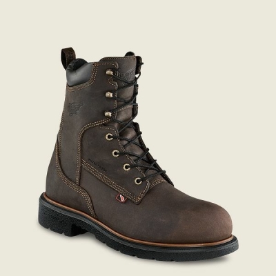 Brown Men's Red Wing DynaForce 8-inch Insulated, Waterproof Safety Toe Boot Work Boots | IE38970YF