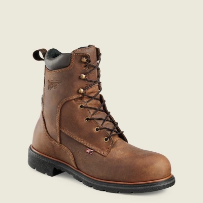 Brown Men's Red Wing DynaForce 8-inch Safety Toe Boots | IE91548OI