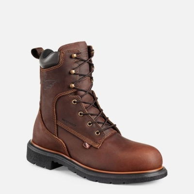 Brown Men's Red Wing Dynaforce® 8-inch Waterproof Shoes | IE56873ZX