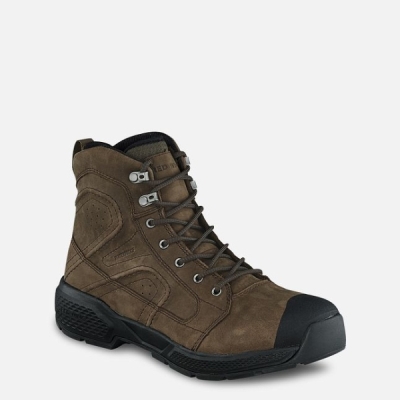 Brown Men's Red Wing Exos Lite 6-inch Waterproof Work Boots | IE08532AK