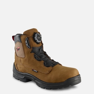 Brown Men's Red Wing Flexbond 6-inch BOA® Waterproof Safety Shoes | IE49632WP