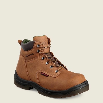 Brown Men's Red Wing King Toe 6-inch Safety Toe Boots | IE52638QP