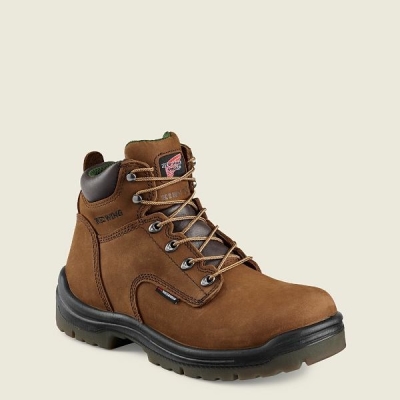Brown Men's Red Wing King Toe 6-inch Waterproof Safety Toe Boots | IE02957YS
