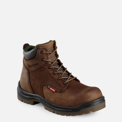 Brown Men's Red Wing King Toe® 6-inch Safety Shoes | IE38764QW