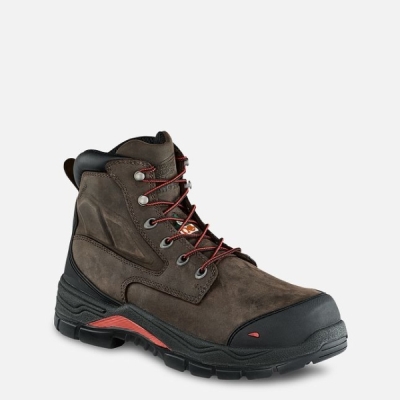 Brown Men's Red Wing King Toe® Adc 6-inch Insulated CSA Waterproof Shoes | IE42163TD