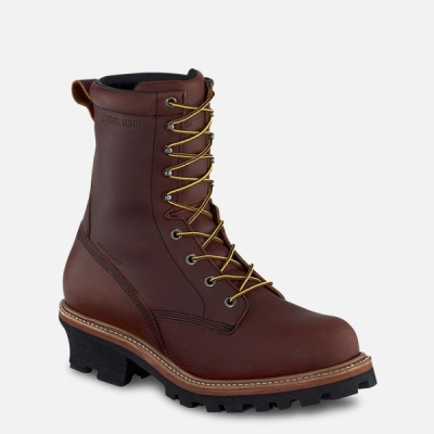 Brown Men's Red Wing Loggermax 9-inch Insulated, Waterproof Logger Work Boots | IE35104IA