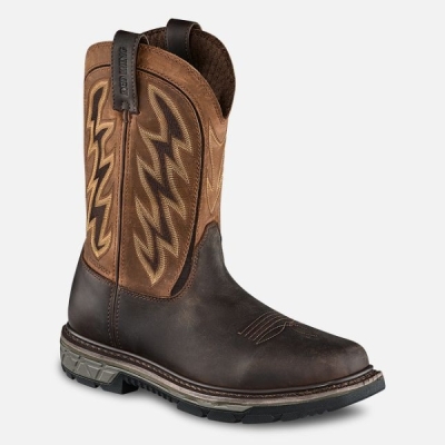 Brown Men's Red Wing Rio Flex 11-inch Waterproof, Pull-On Work Boots | IE02946WO