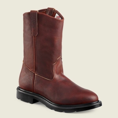 Brown Men's Red Wing SuperSole 11-inch Soft Toe Pull-On Boot Work Boots | IE34659PB