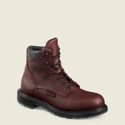 Brown Men's Red Wing SuperSole 2.0 6-inch Safety Toe Boots | IE25974FQ