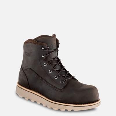 Brown Men's Red Wing Traction Tred Lite 6-inch Waterproof Work Boots | IE67549NL