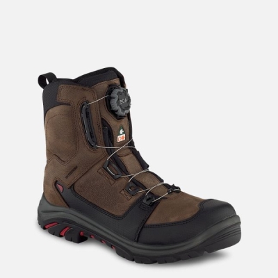 Brown Men's Red Wing Tradesman 8-inch BOA®, Waterproof CSA Safety Shoes | IE39528RK