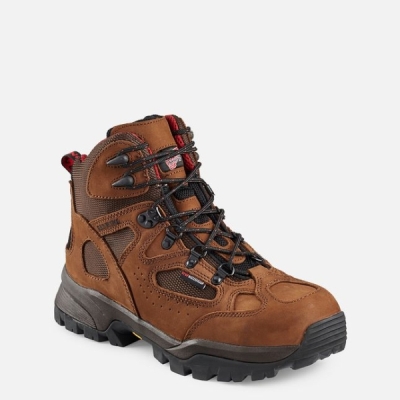 Brown Men's Red Wing Truhiker 6-inch Waterproof Hiker Safety Shoes | IE42609SY